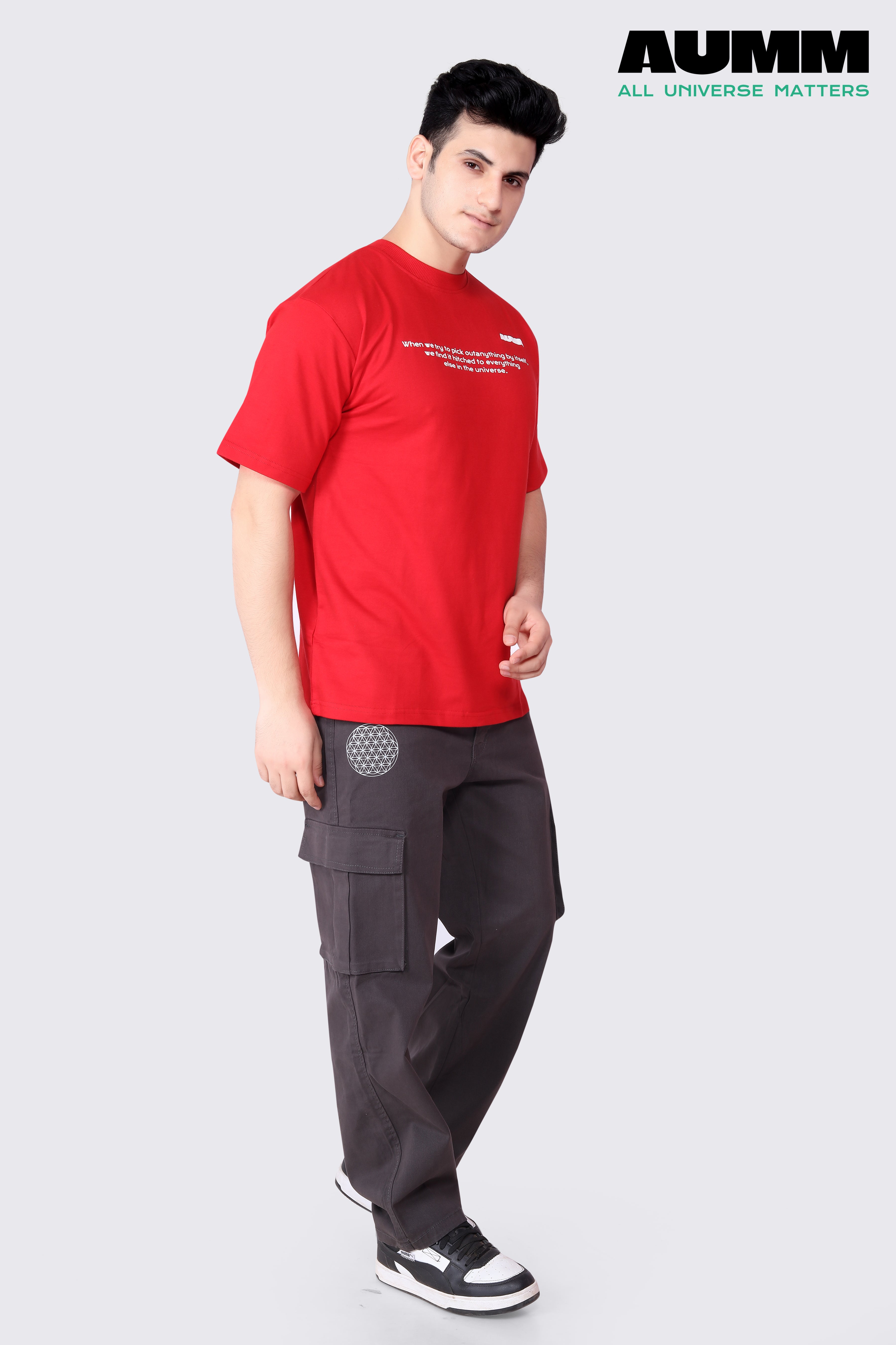 6 Pocket Dark Grey Cargo Pants - AUMM #