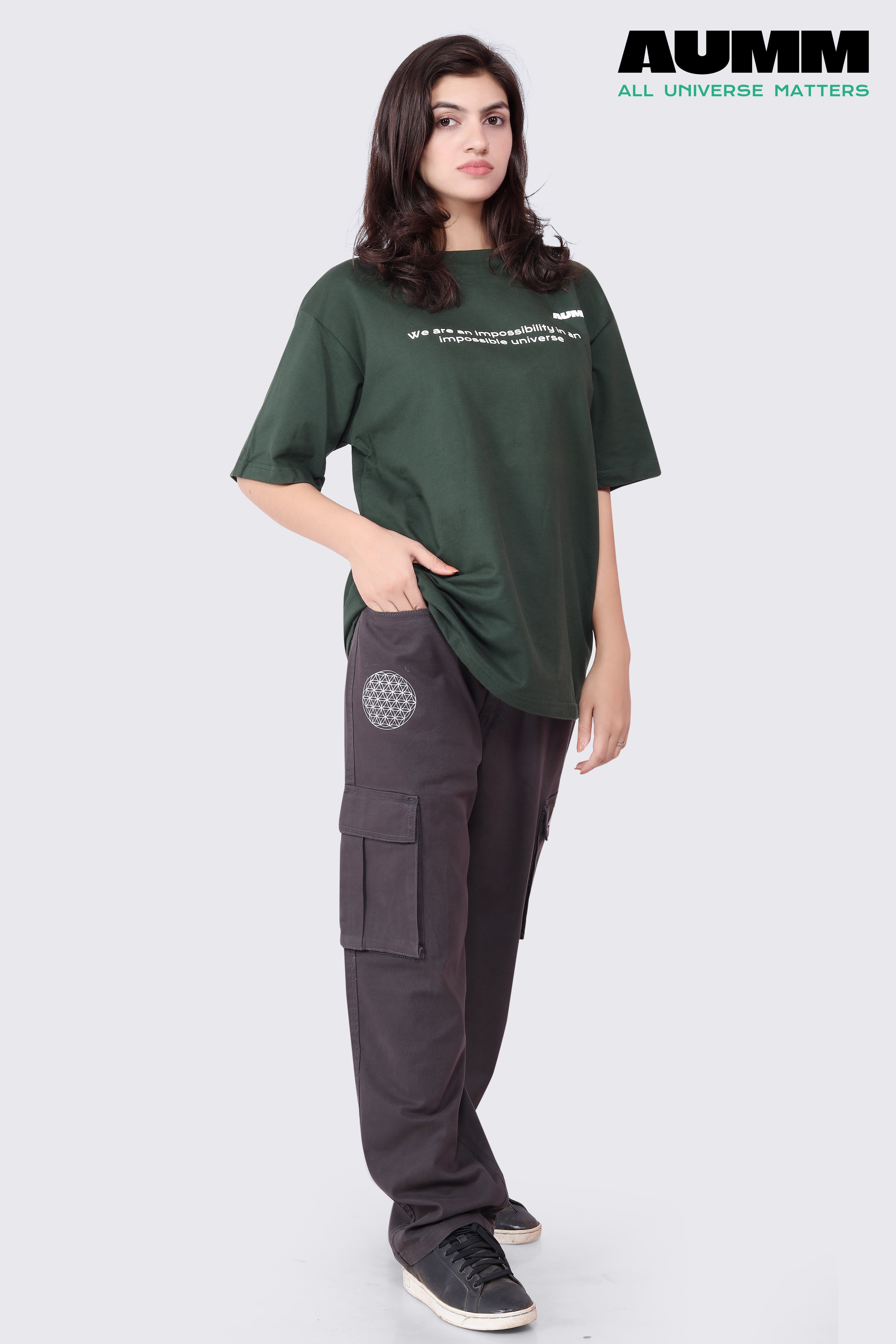 6 Pocket Dark Grey Cargo Pants - AUMM #