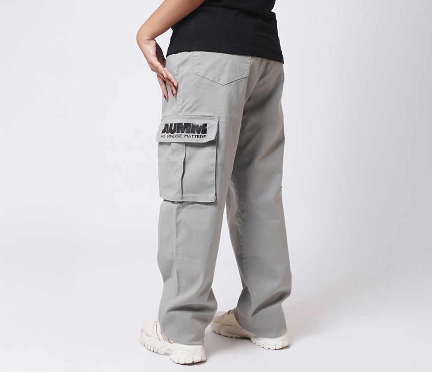 6 Pocket Light Grey Cargo Pants - AUMM #