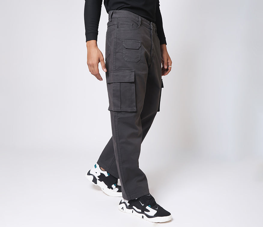 7 Pocket Dark Grey Cargo Pants - AUMM #