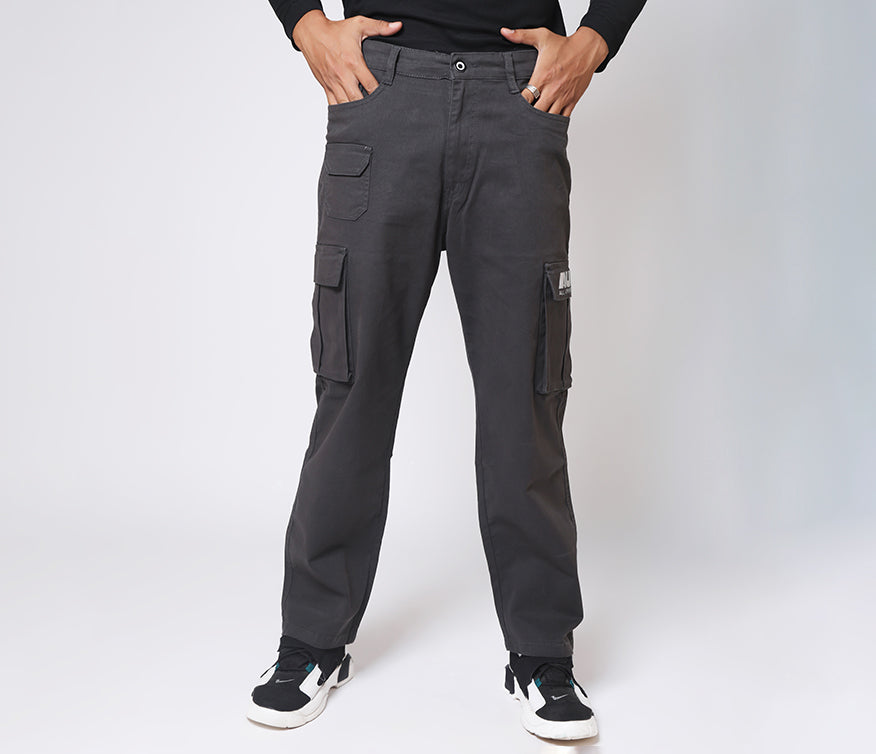 7 Pocket Dark Grey Cargo Pants - AUMM #
