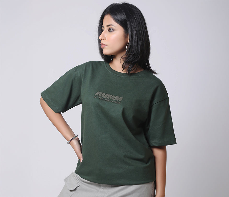 AUMM Box Fit Mineral Green T-shirt - AUMM #