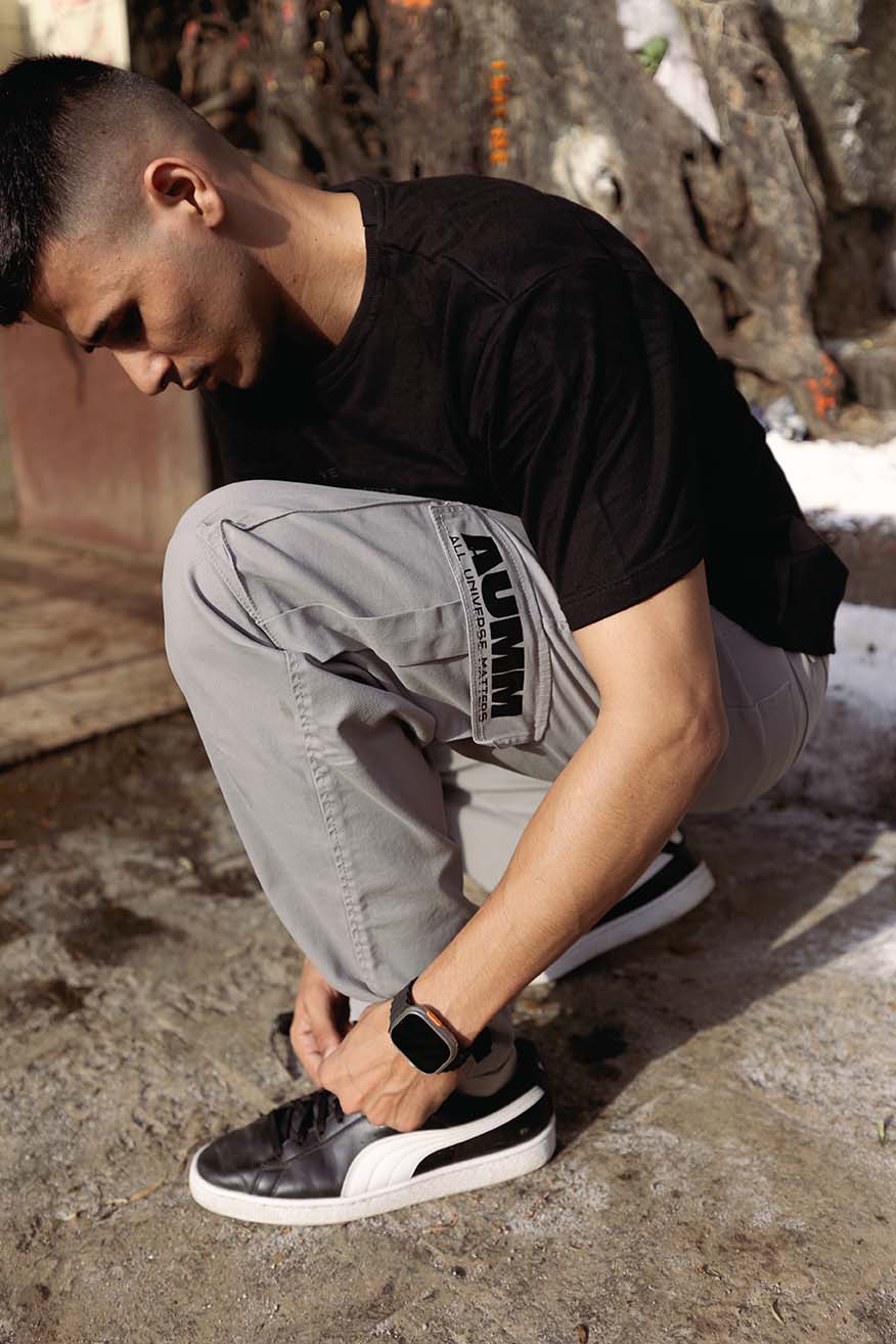 7 Pocket Light Grey Cargo Pants