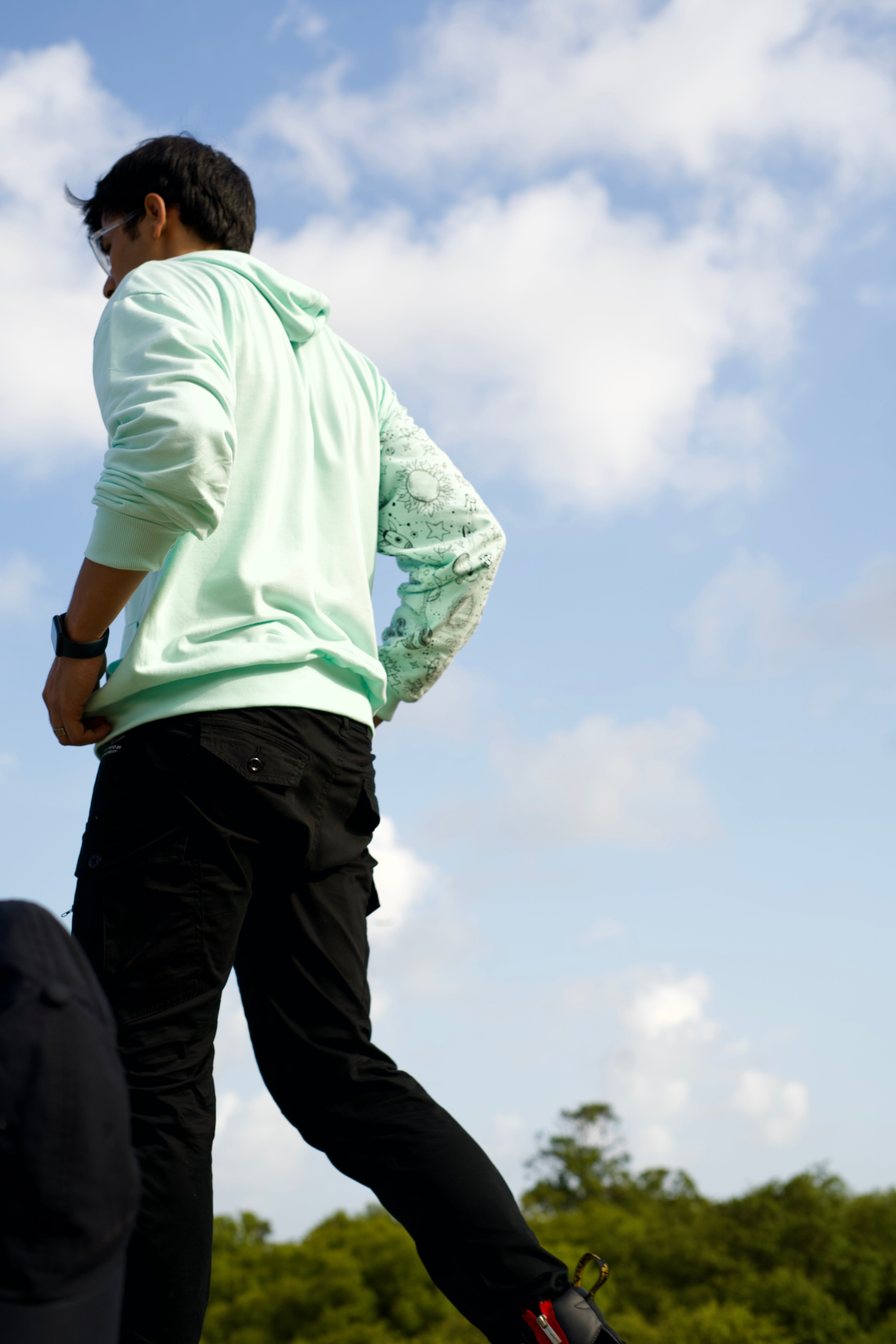 Aqua Blue Oversized Hoodie - AUMM #