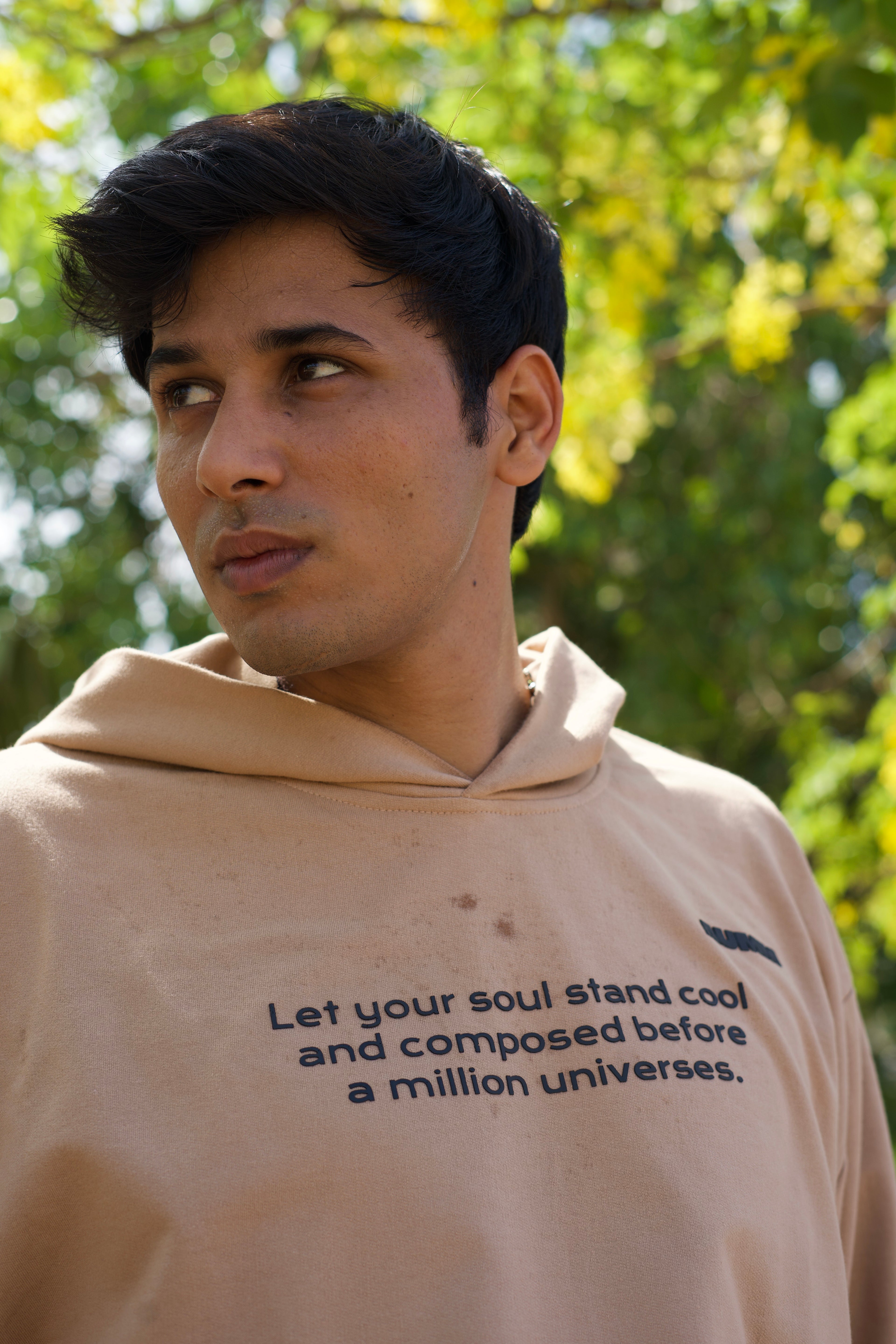 Beige Hoodie Printed 100% Soft Premium Best Quality Oversized Hoodie Jacket