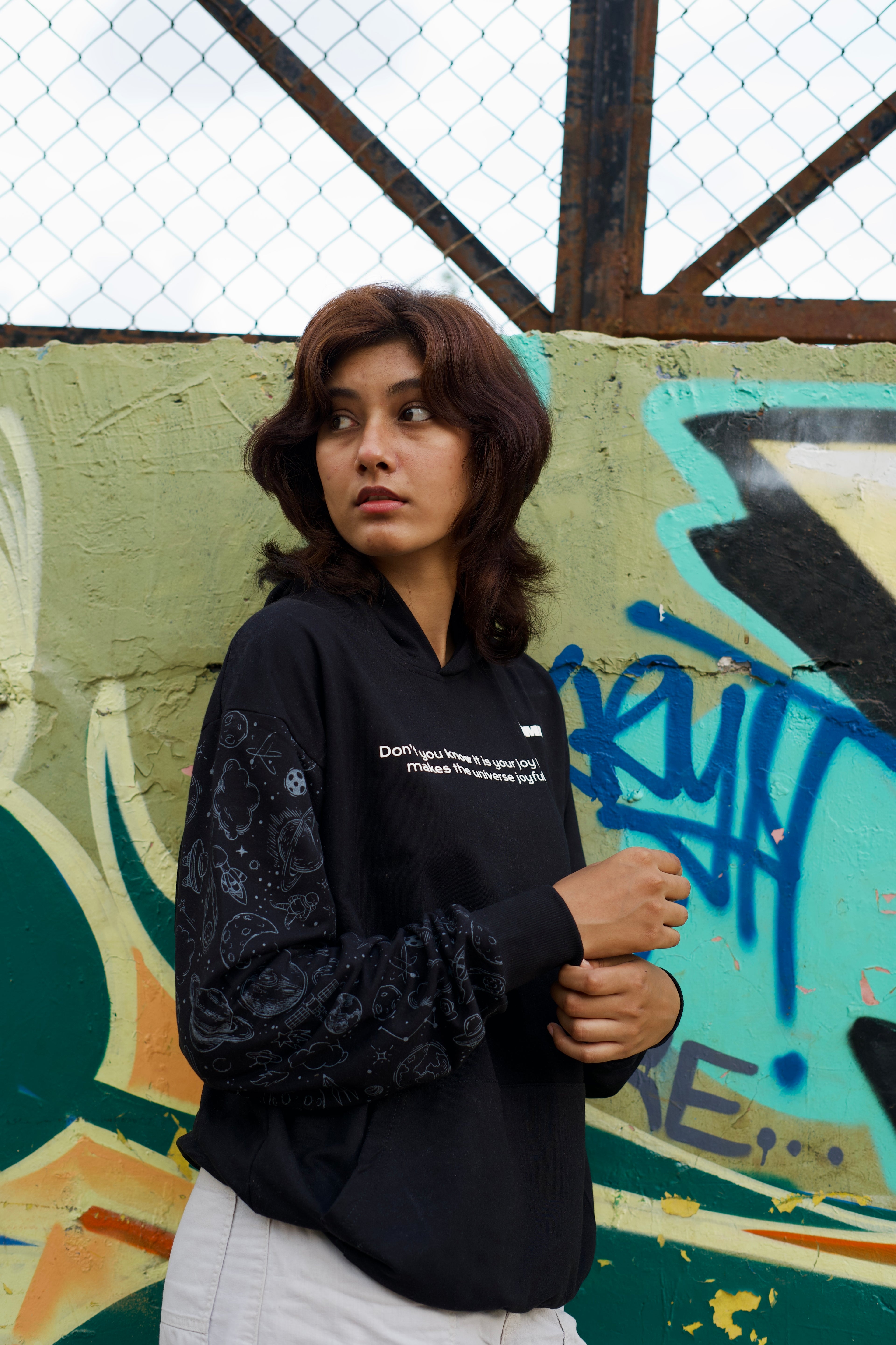 Black Oversized Hoodie - AUMM #