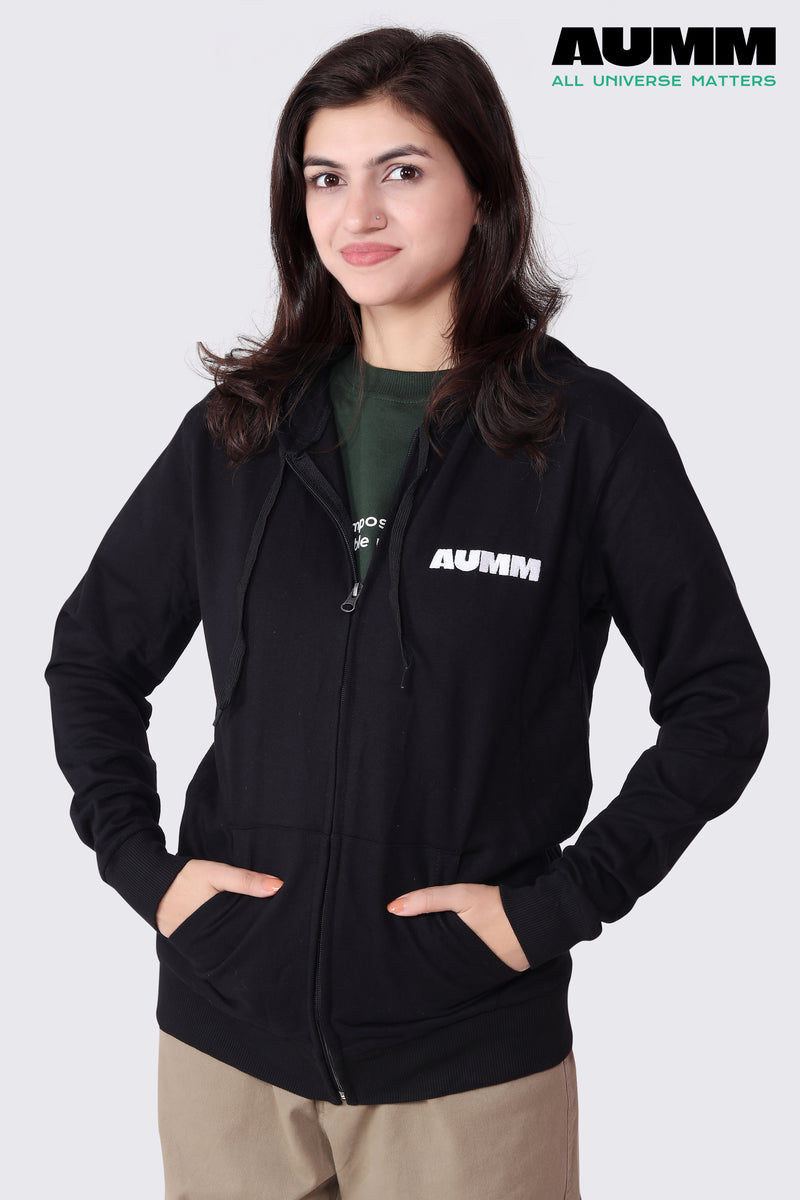 Black Slim Fit Ziper Jacket - AUMM #