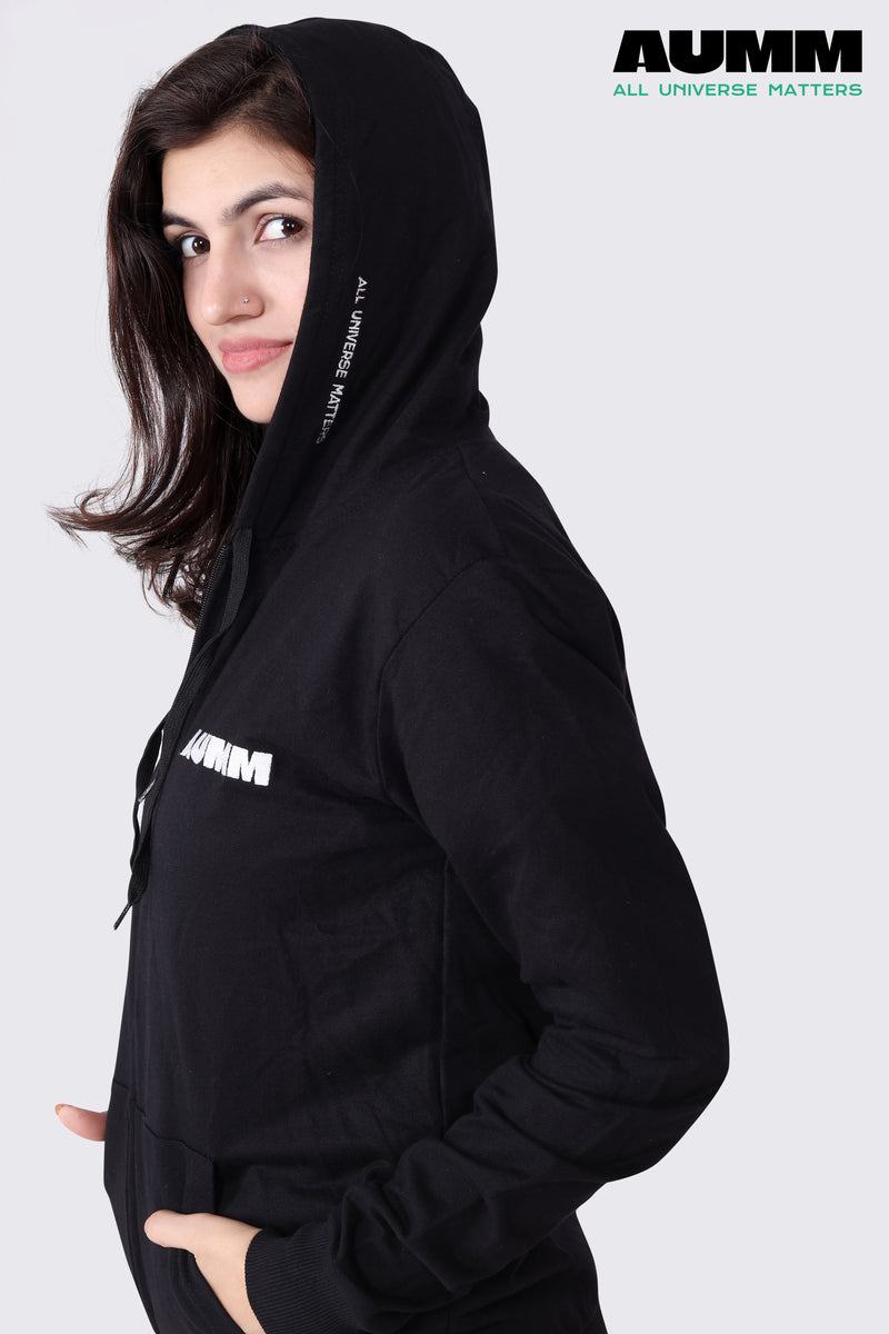 Black Slim Fit Ziper Jacket - AUMM #