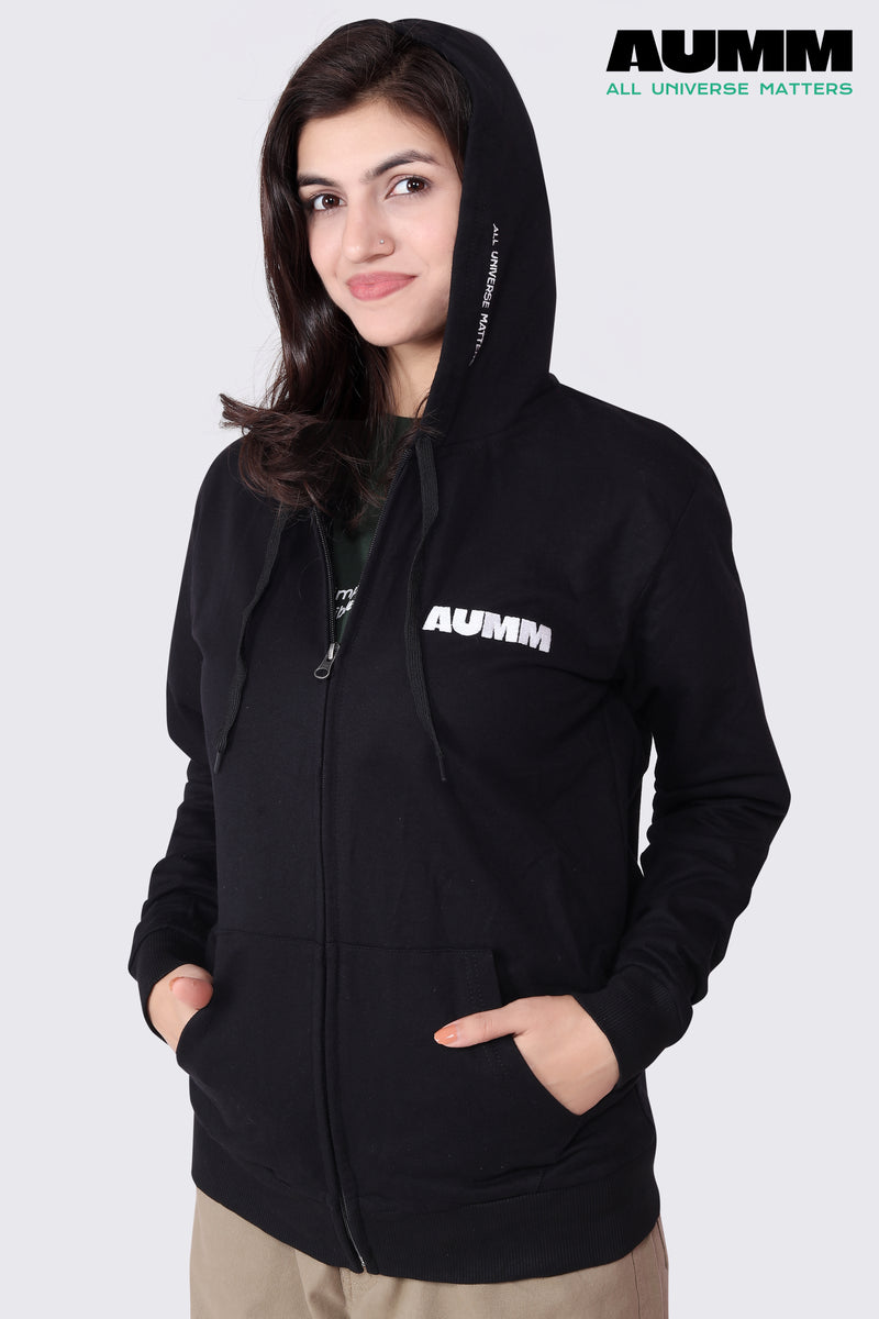 Black Slim Fit Ziper Jacket - AUMM #