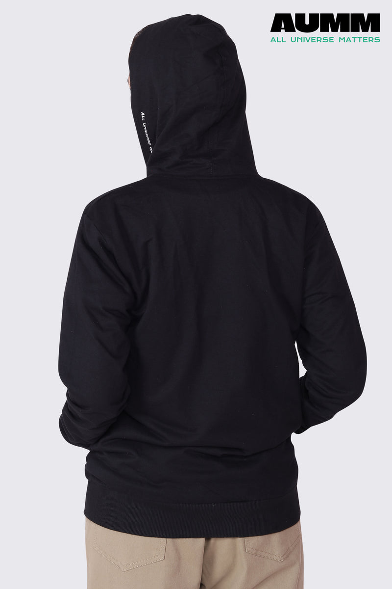 Black Slim Fit Ziper Jacket - AUMM #