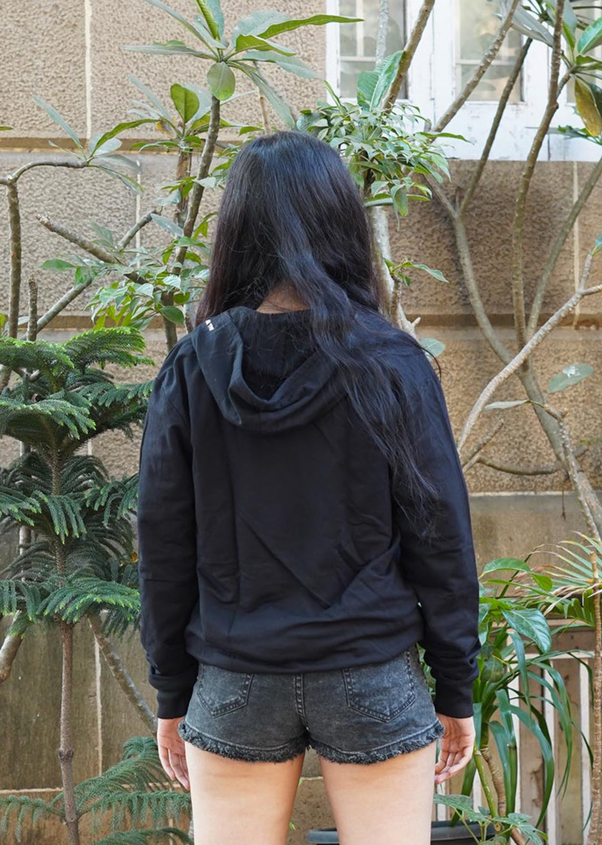 Black 100% Soft Premium Cotton Jacket Hoodie