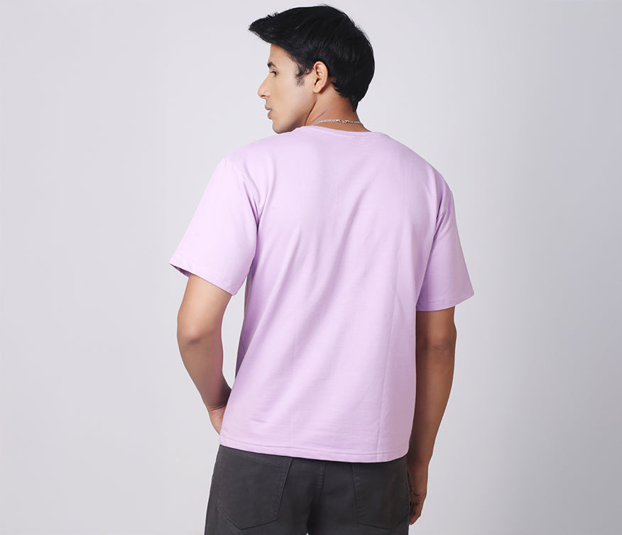 Box Fit Lavender Color T-shirt - AUMM #