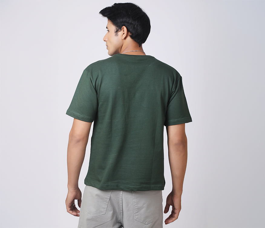 Box Fit Mineral Green T-shirt - AUMM #