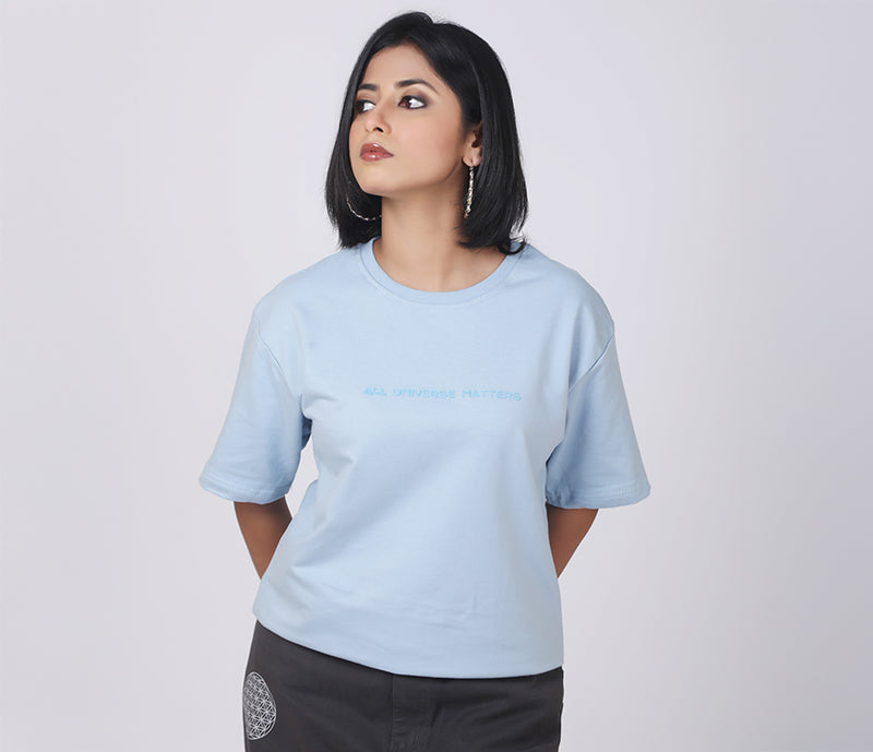 Box Fit Sky Blue T-Shirt - AUMM #