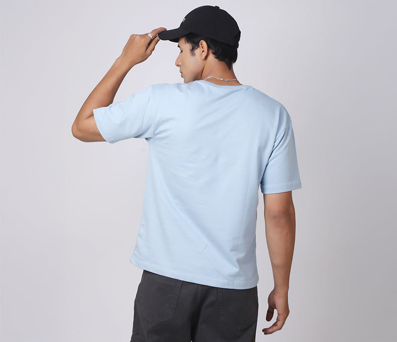 Box Fit Sky Blue T-Shirt - AUMM #