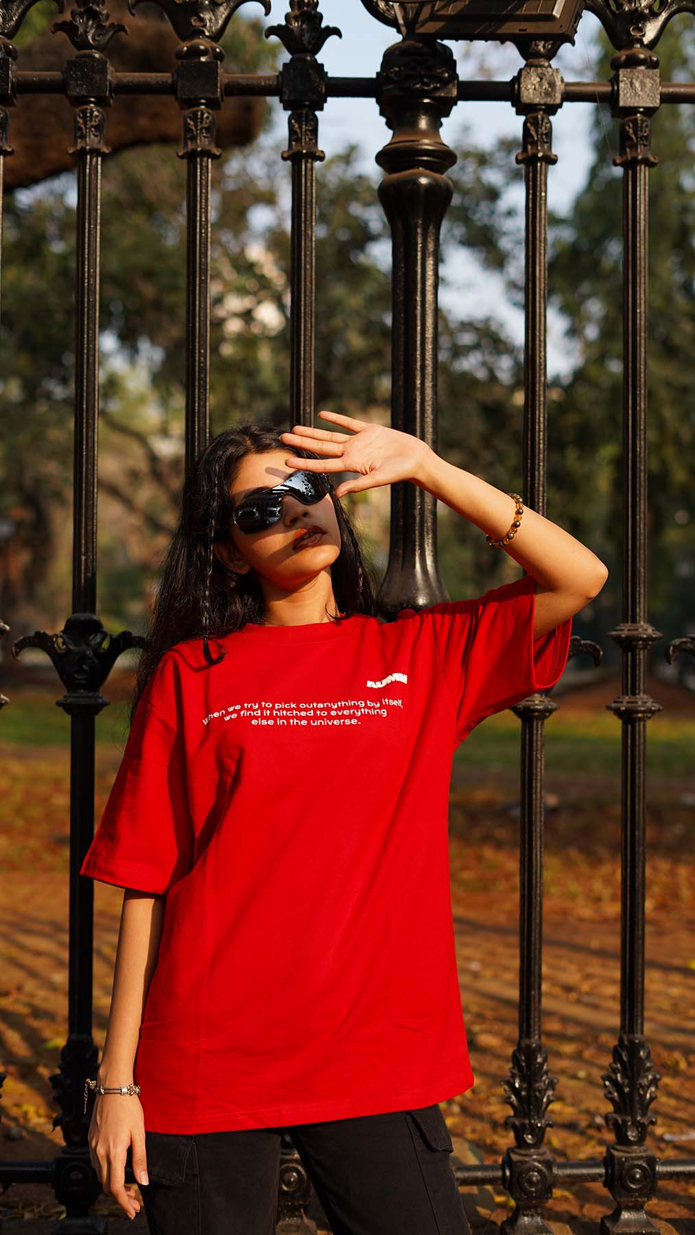 Red Printed Oversized Relaxed Fit Premium Best Quality 100% Cotton T-shirt