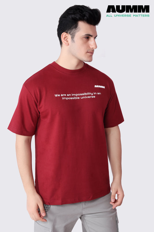 Maroon Oversized T-shirt