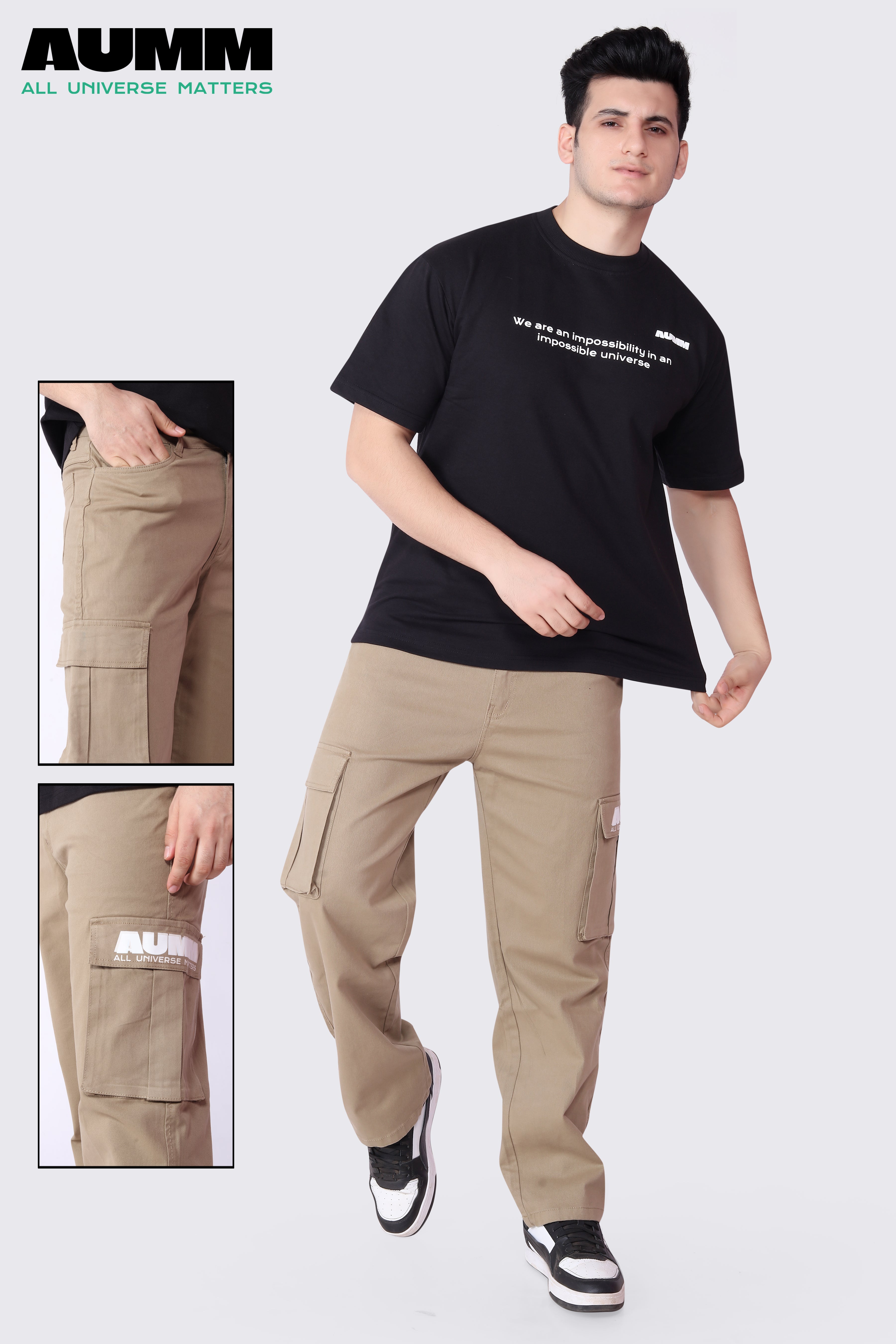 6 Pocket Khaki Cargo Pants
