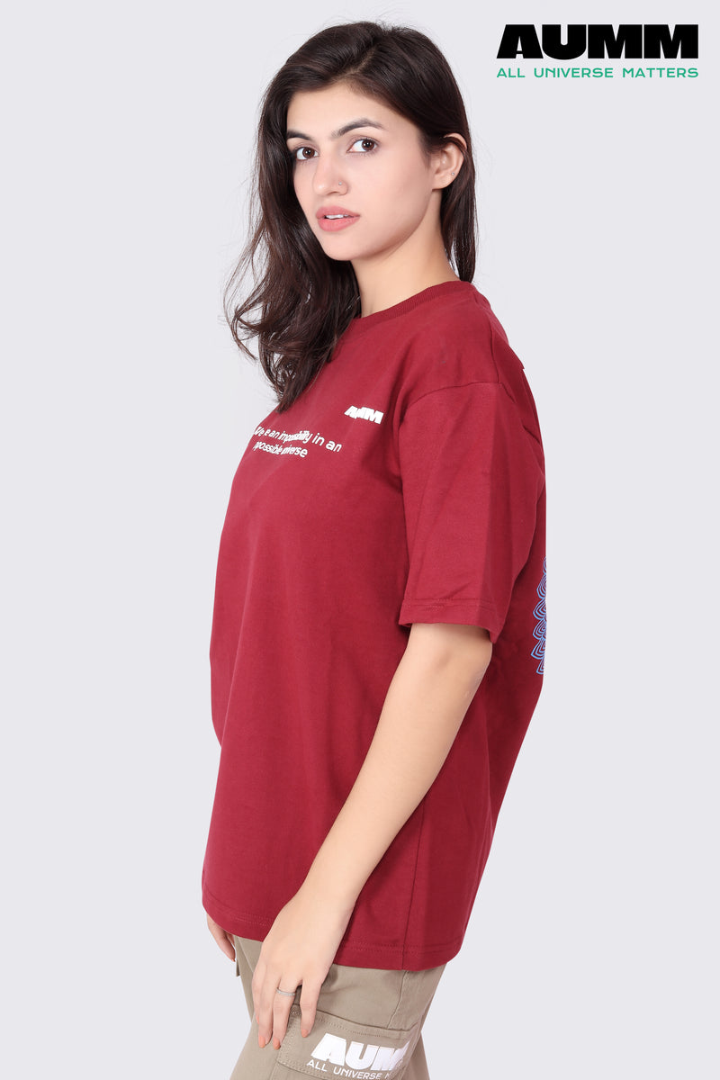 Maroon Oversized T-shirt