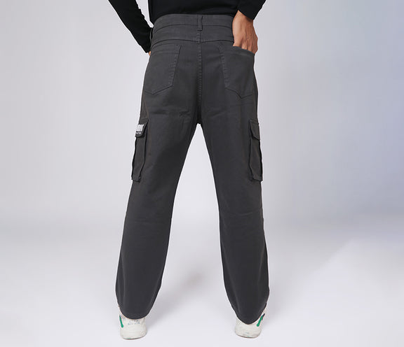 6 Pocket Dark Grey Cargo Pants - AUMM #