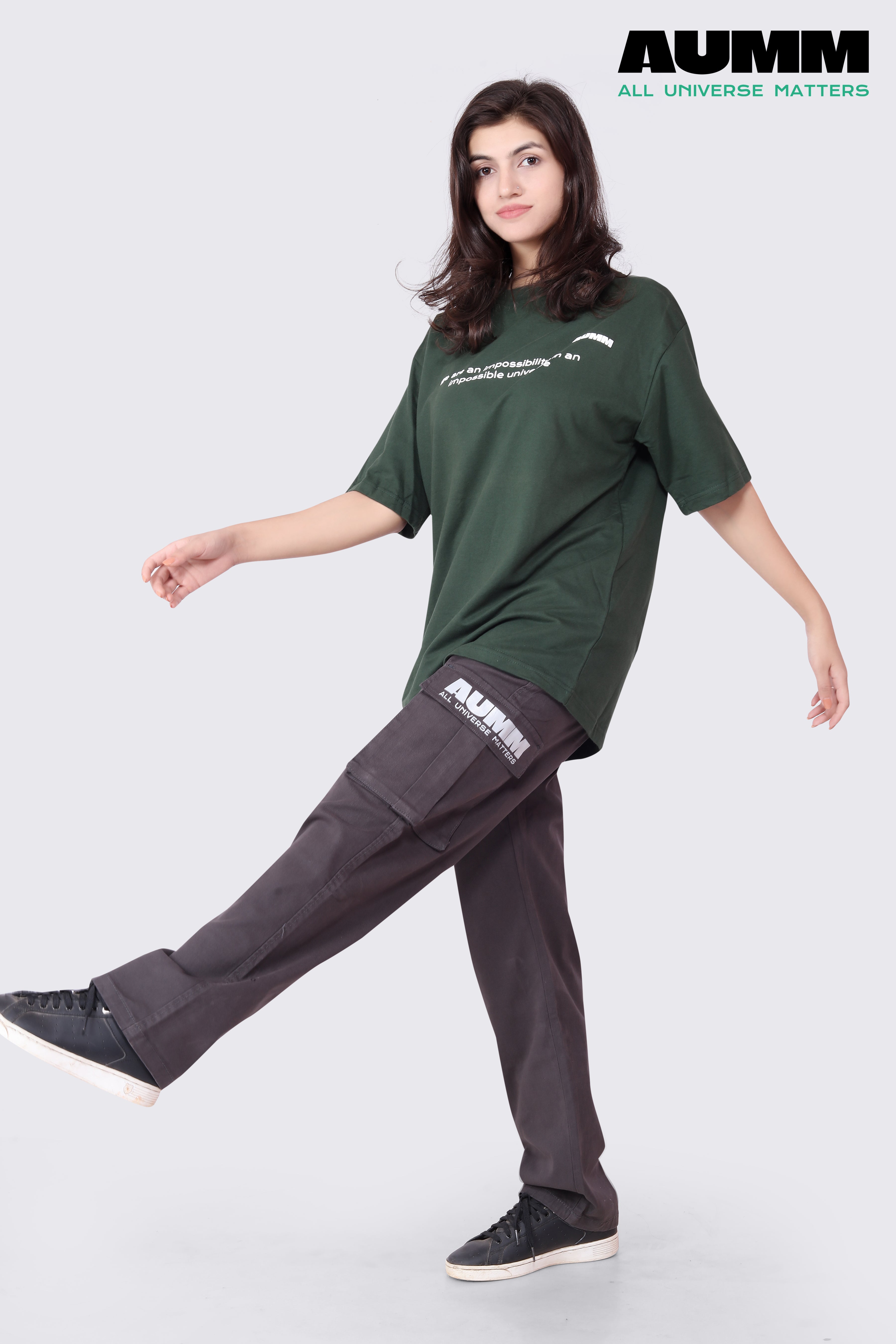 6 Pocket Dark Grey Cargo Pants - AUMM #