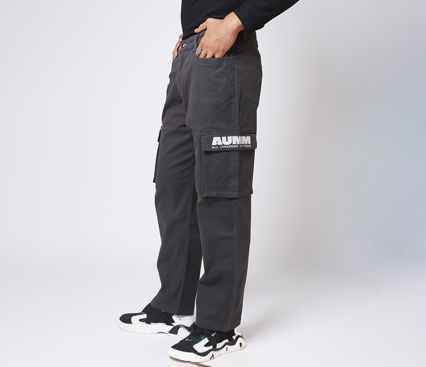 7 Pocket Dark Grey Cargo Pants - AUMM #