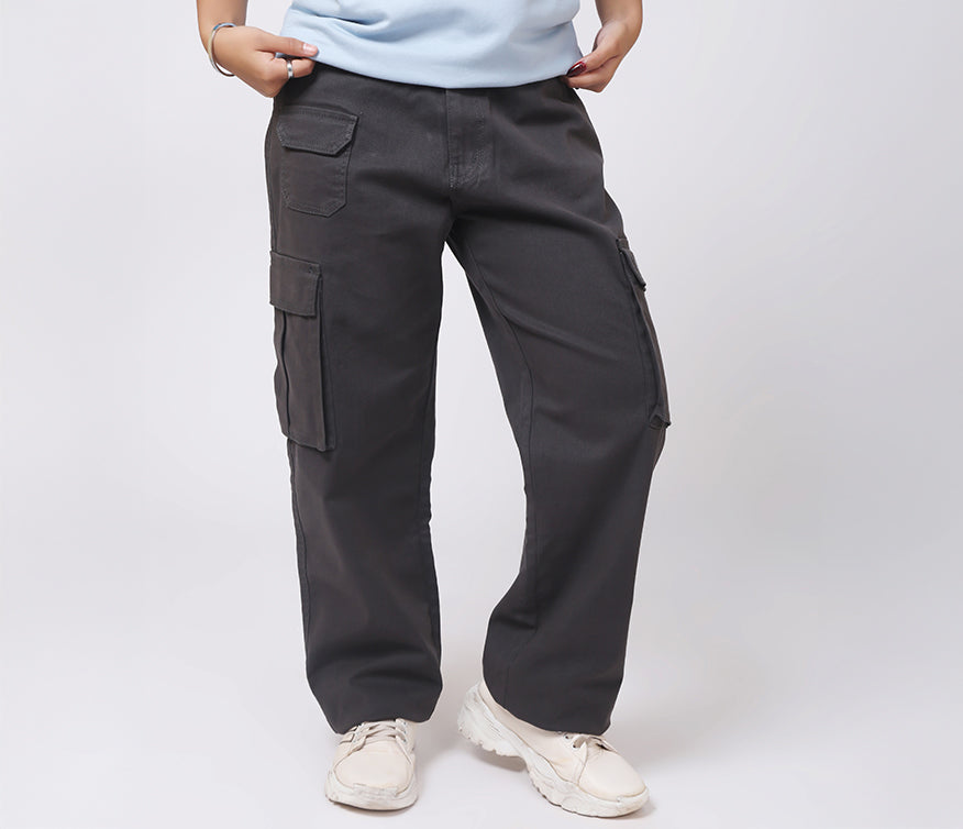 7 Pocket Dark Grey Cargo Pants - AUMM #