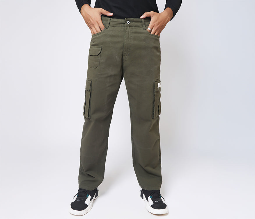 7 Pocket Green Cargo Pants - AUMM #