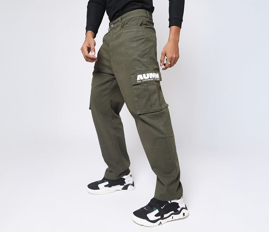 7 Pocket Green Cargo Pants - AUMM #
