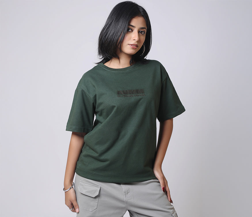 AUMM Box Fit Mineral Green T-shirt - AUMM #