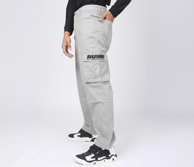 7 Pocket Light Grey Cargo Pants - AUMM