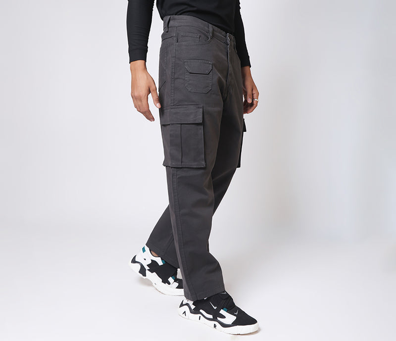 7 Pocket Dark Grey Cargo Pants