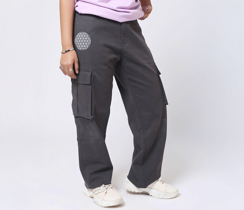 6 Pocket Dark Grey Cargo Pants