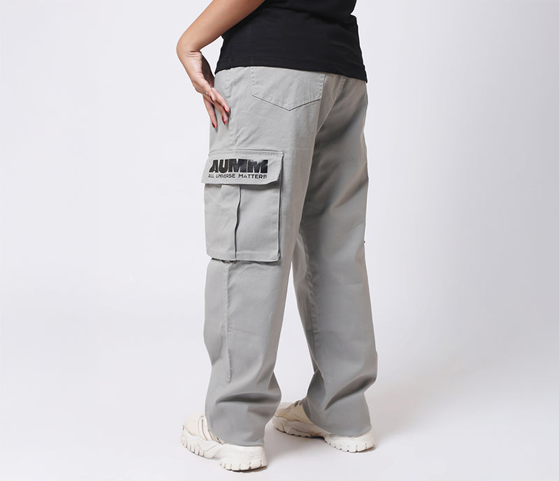 6 Pocket Light Grey Cargo Pants