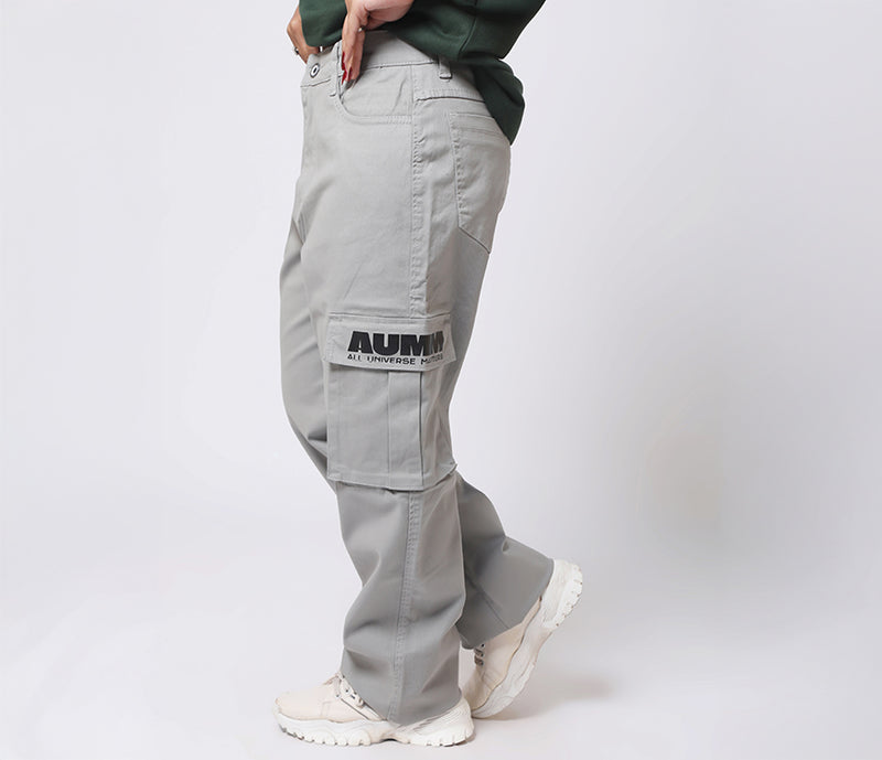 7 Pocket Light Grey Cargo Pants - AUMM