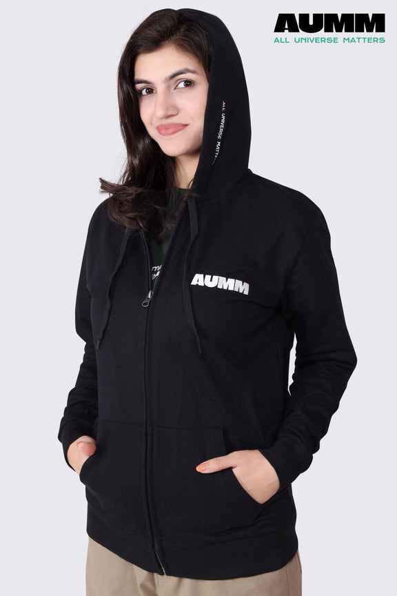 Black Slim Fit Ziper Jacket - AUMM #