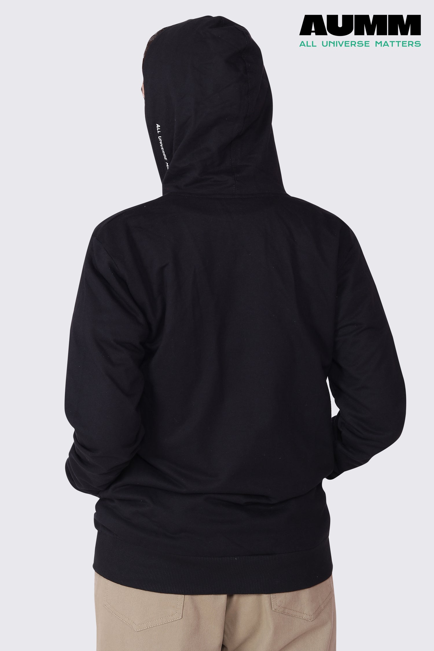 Black Slim Fit Ziper Jacket - AUMM #
