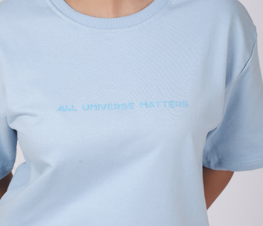 Box Fit Sky Blue T-Shirt - AUMM #