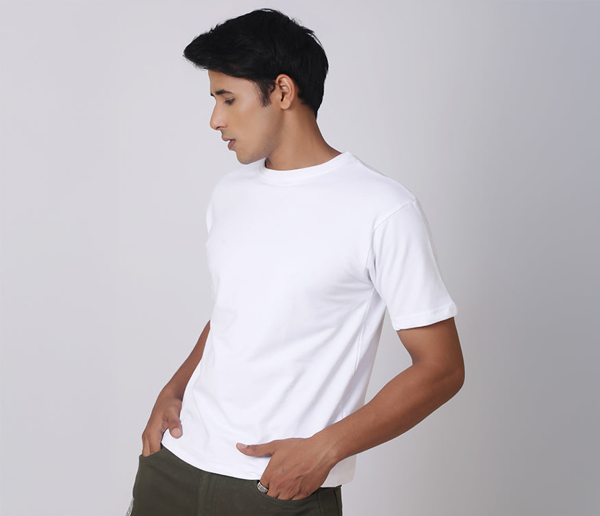 Box Fit White T-shirt - AUMM #