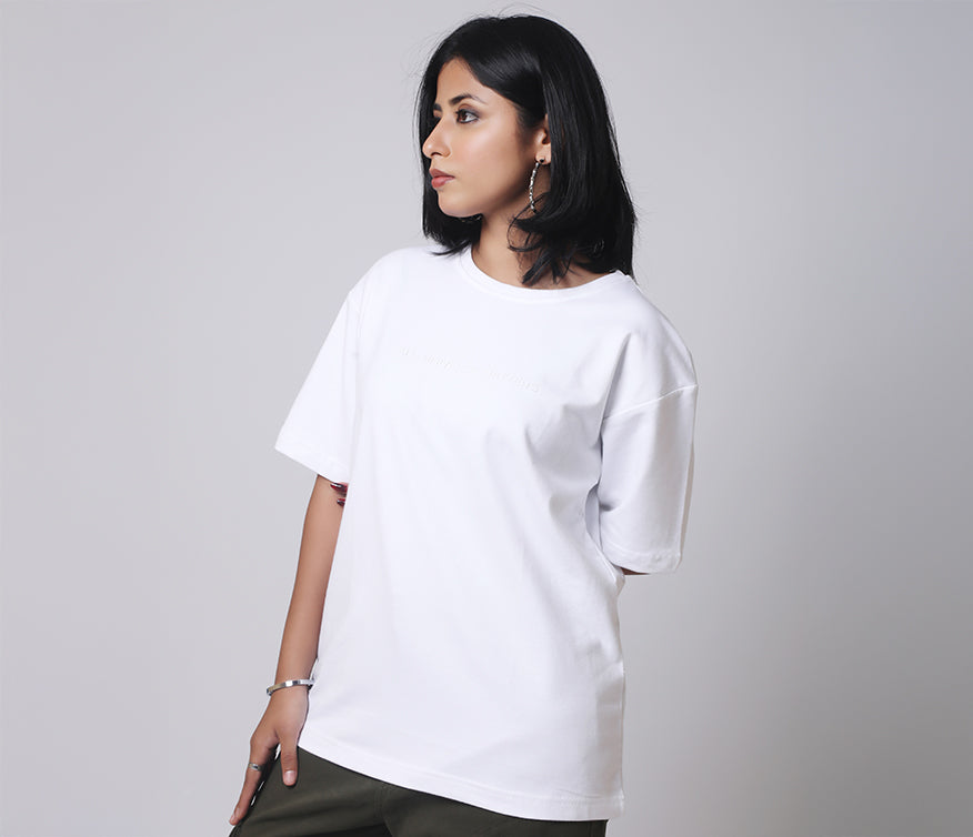 Box Fit White T-shirt - AUMM #