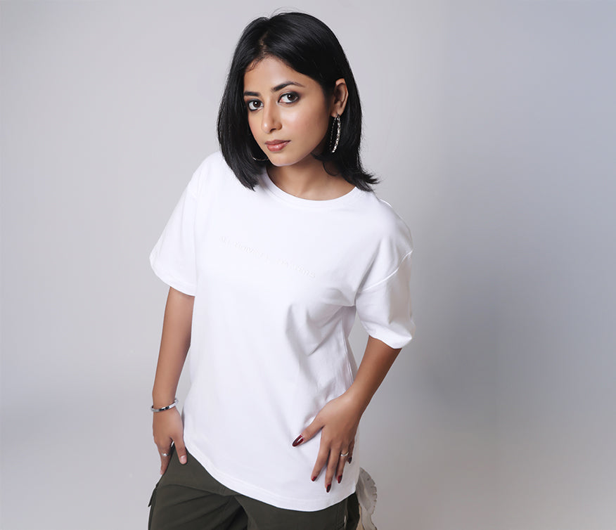 Box Fit White T-shirt - AUMM #
