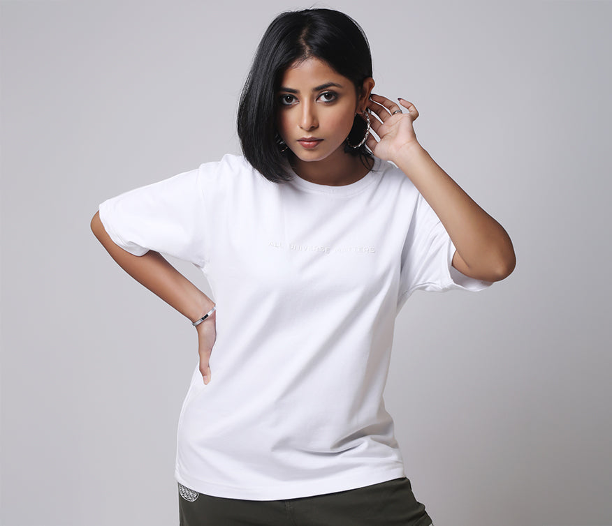 Box Fit White T-shirt - AUMM #