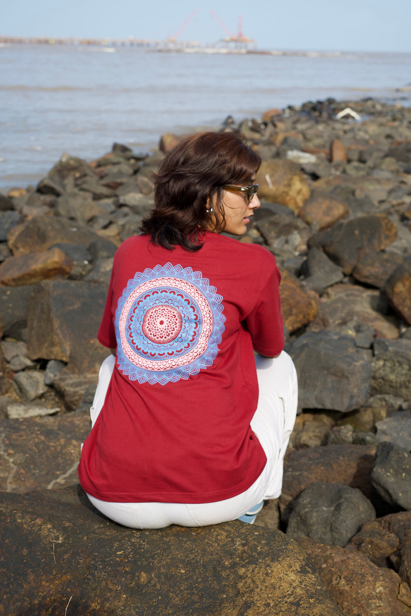 Maroon Oversized T-shirt