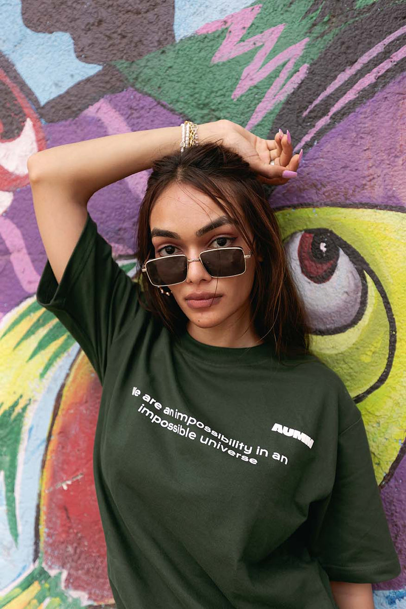 Green Mandala Printed 100% Soft Premium Best Quality Oversized Relaxed Fit T-Shirt
