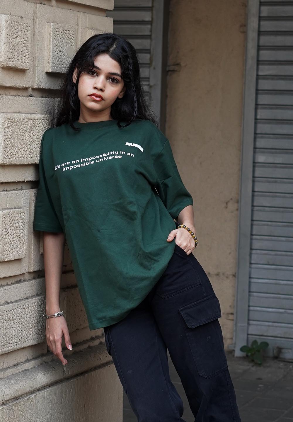 Green Mandala Printed 100% Soft Premium Best Quality Oversized Relaxed Fit T-Shirt