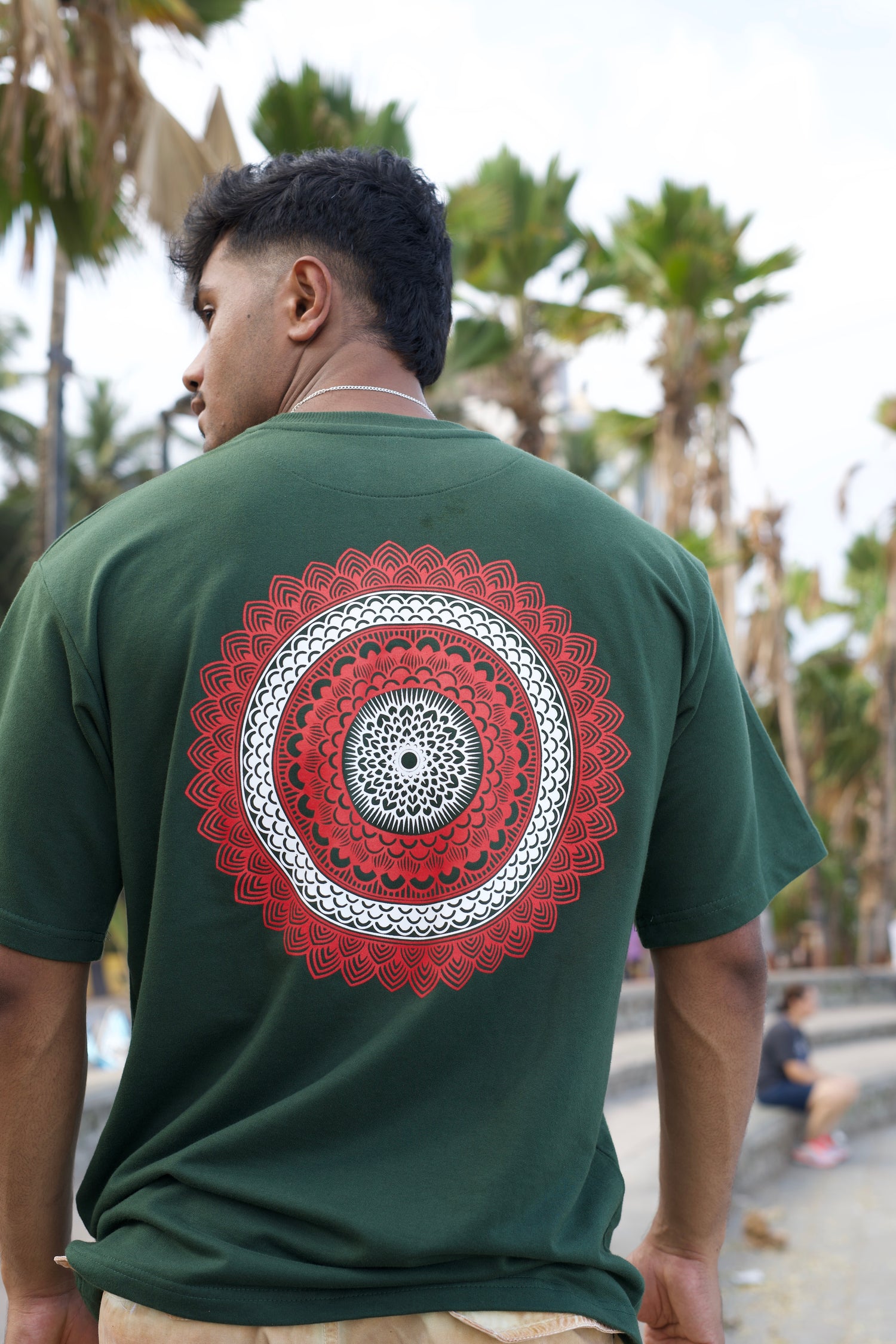 Green Mandala Printed 100% Soft Premium Best Quality Oversized Relaxed Fit T-Shirt