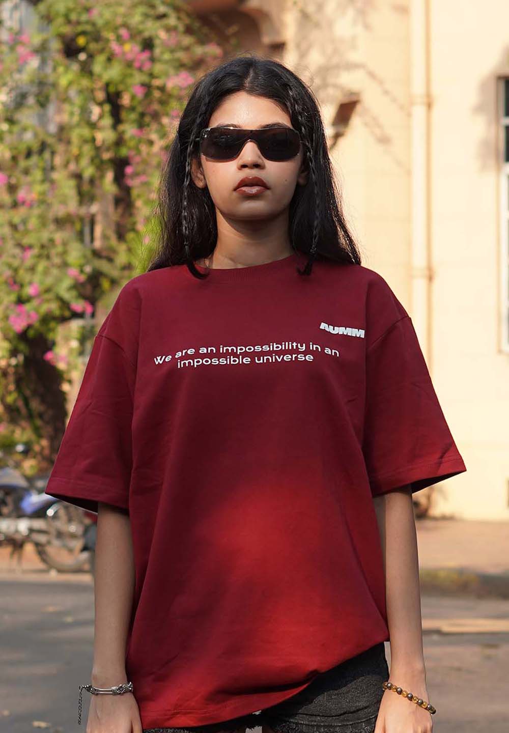Maroon Mandala Printed 100% Soft Premium Best Quality Oversized Relaxed Fit T-Shirt