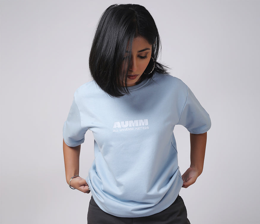 Sky Blue Basic Plain Oversized Relaxed Standard Fit Premium Best Quality 100% Cotton T-shirt