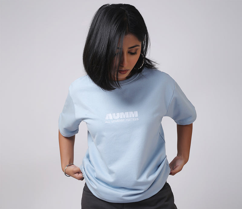Sky Blue Basic Plain Oversized Relaxed Standard Fit Premium Best Quality 100% Cotton T-shirt